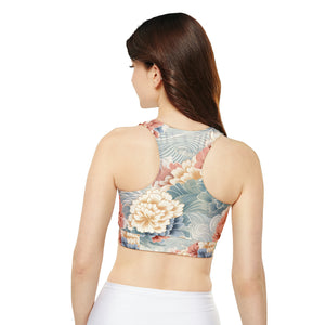 Fully Lined, Padded Sports Bra (AOP)