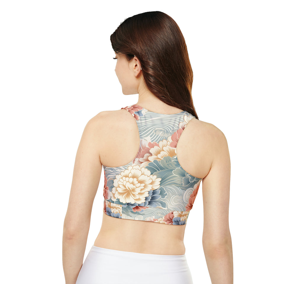 Fully Lined, Padded Sports Bra (AOP)
