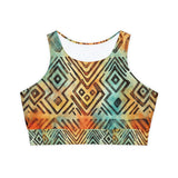 Fully Lined, Padded Sports Bra (AOP)