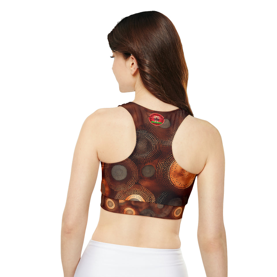Fully Lined, Padded Sports Bra (AOP)