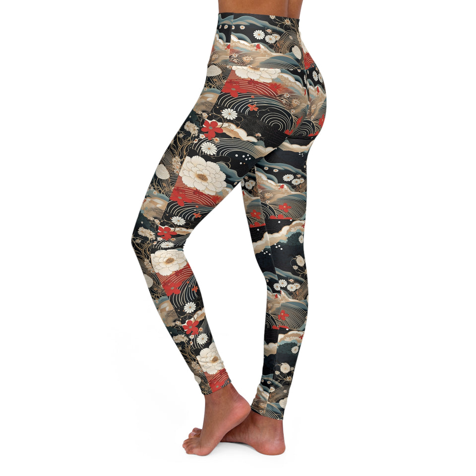 High Waisted Yoga Leggings (AOP)