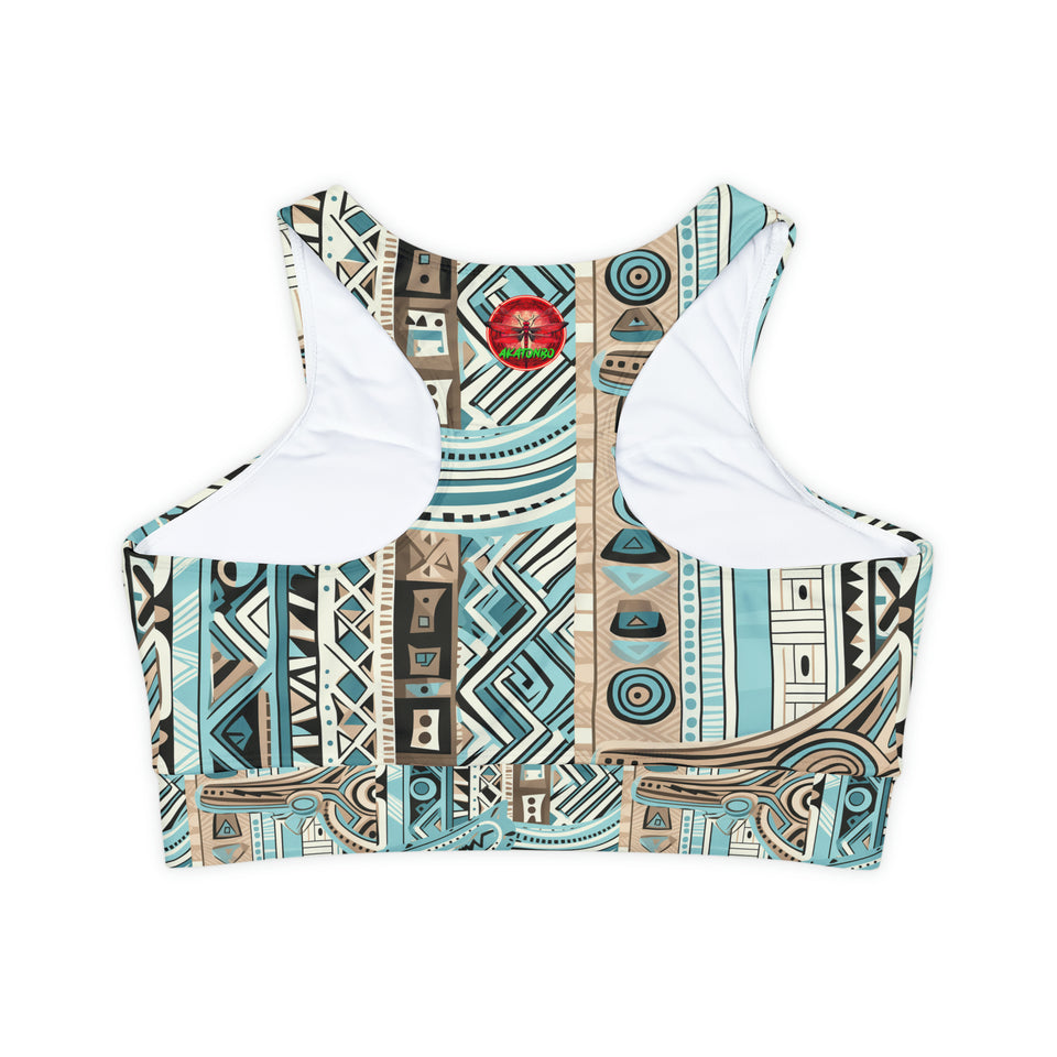 Fully Lined, Padded Sports Bra (AOP)