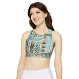Fully Lined, Padded Sports Bra (AOP)
