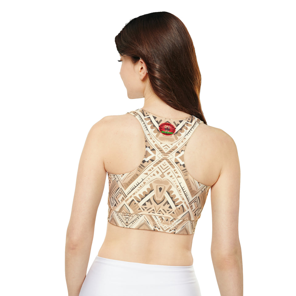 Fully Lined, Padded Sports Bra (AOP)