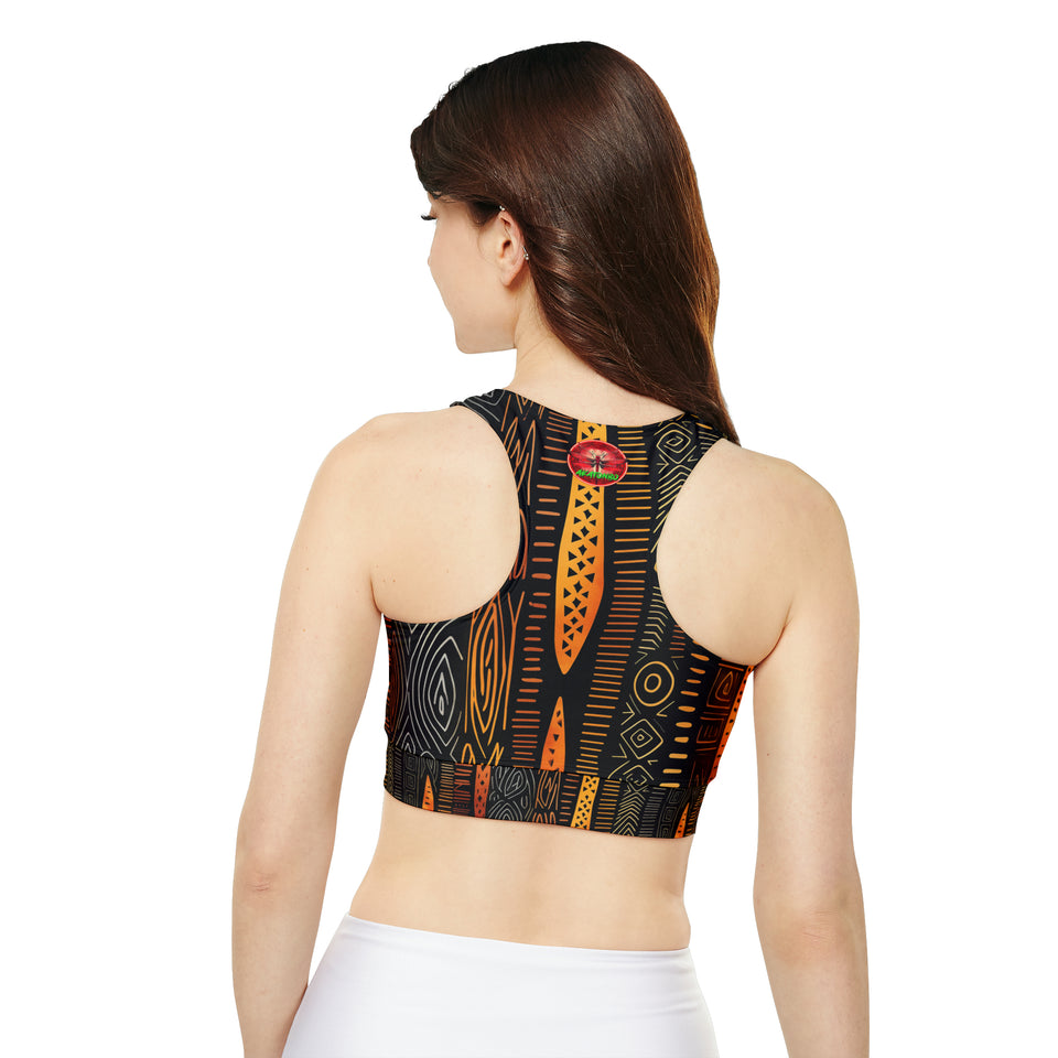 Fully Lined, Padded Sports Bra (AOP)