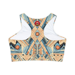 Fully Lined, Padded Sports Bra (AOP)