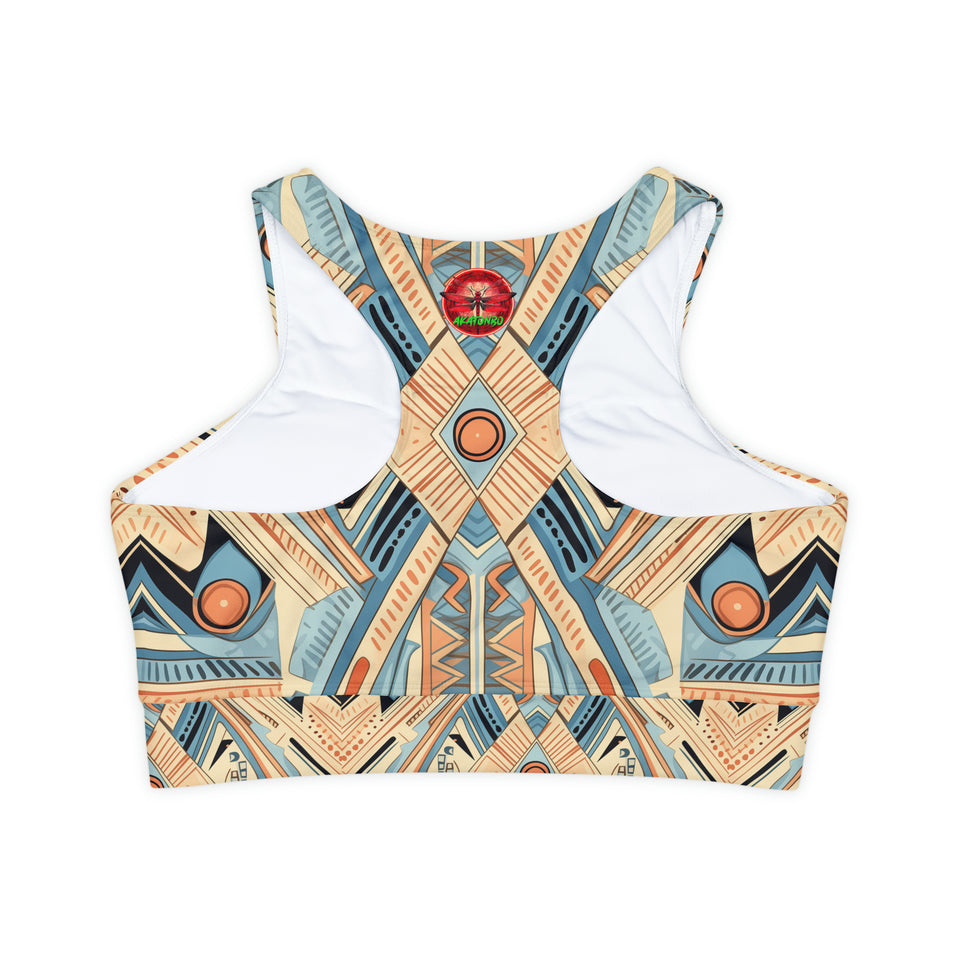 Fully Lined, Padded Sports Bra (AOP)
