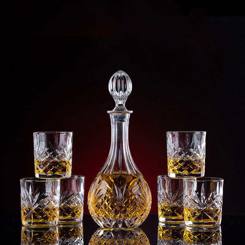 Thickened Whiskey Glass Set Foreign Wine Glass Crystal Glass Wine Bottle Creative Wine Set