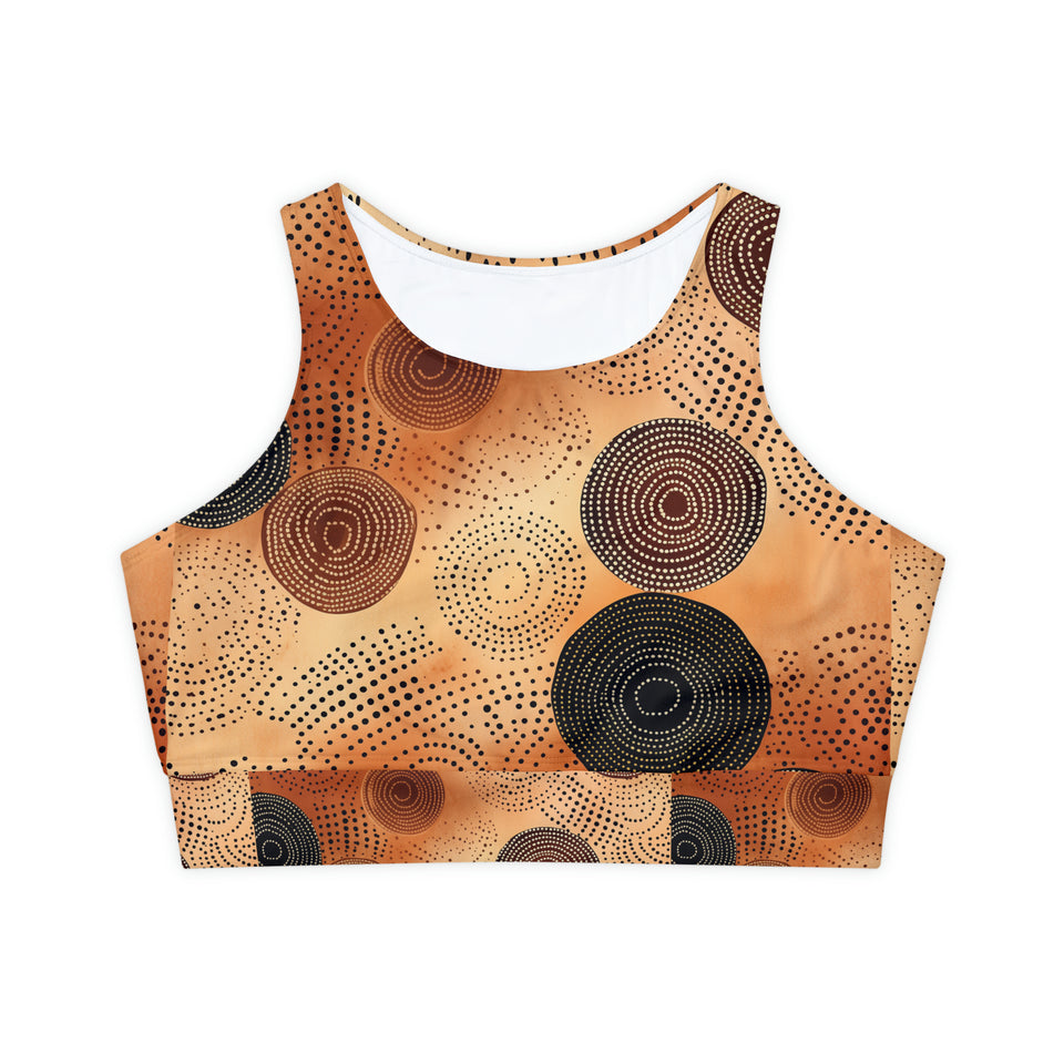 Fully Lined, Padded Sports Bra (AOP)