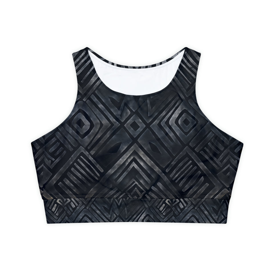 Fully Lined, Padded Sports Bra (AOP)