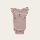 Rose Grey Embroidered Knitting Baby Clothing