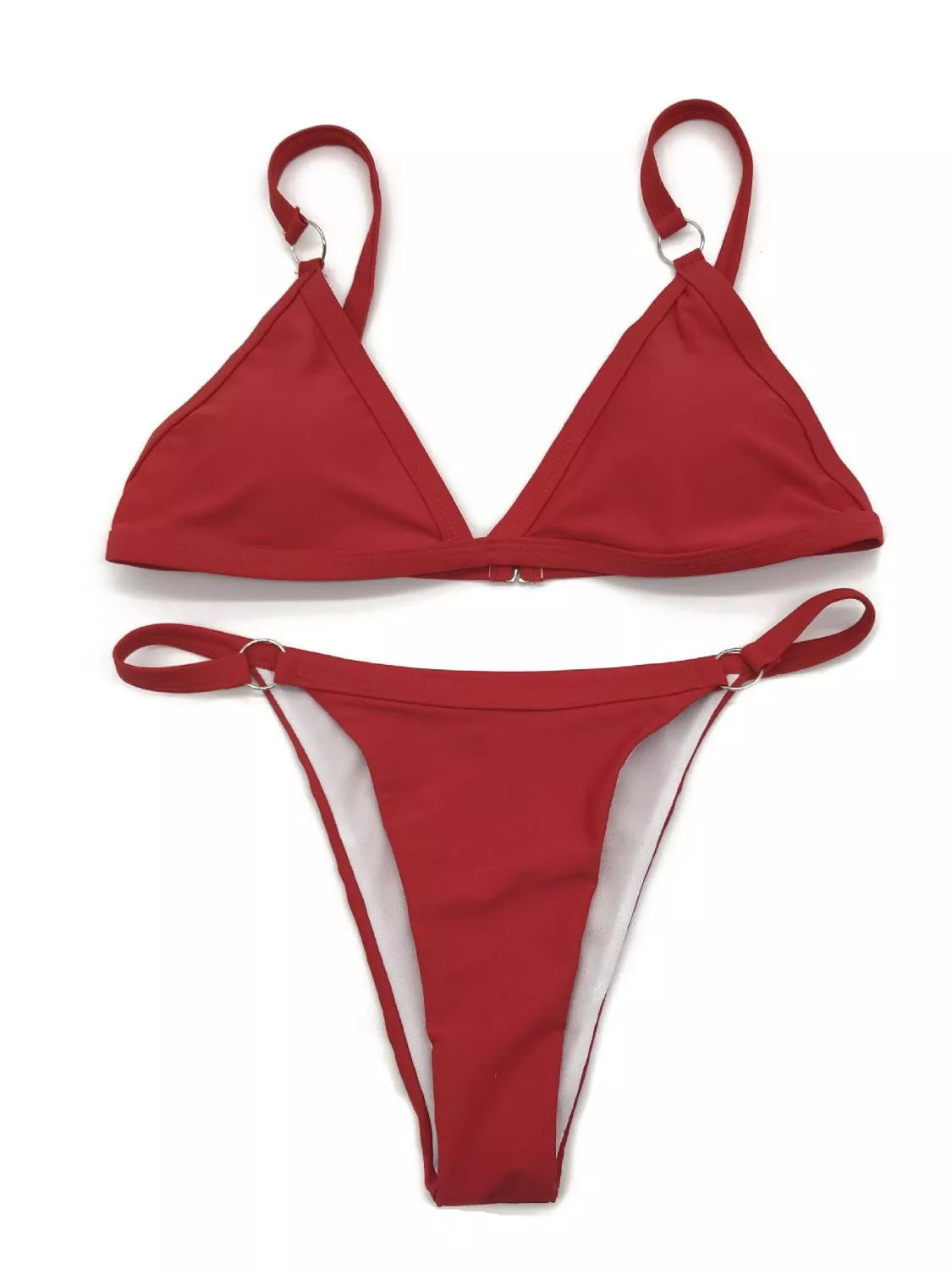 Shop Solid Color Ring Detail Bikini Set - Women's Fashion | Akatonbo