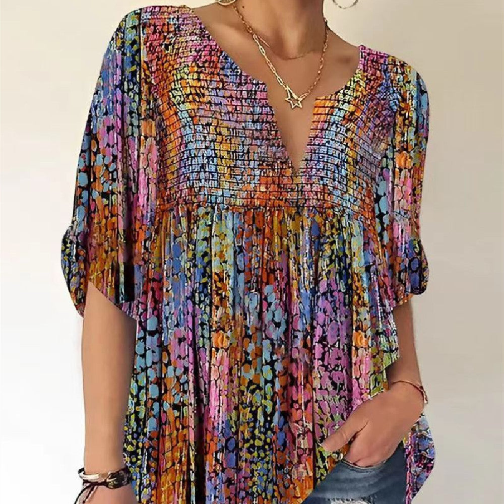 Women's Multicolor Pullover Top