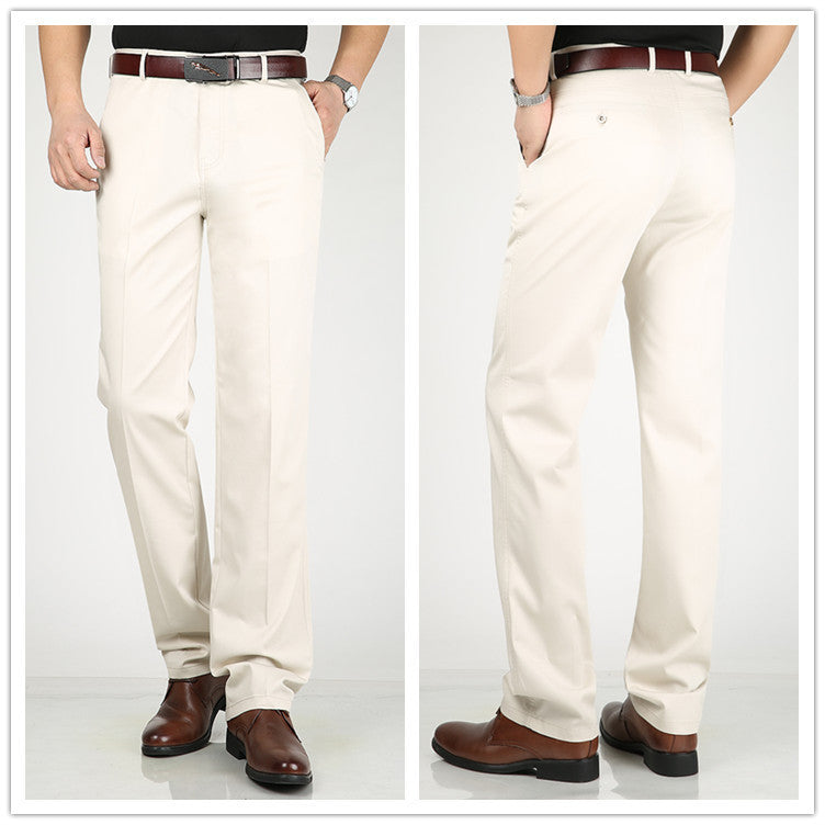 Men's Casual Pants Middle-aged Straight Loose Business Trousers