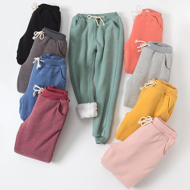 Akatonbo Lamb Velvet Padded Sweatpants