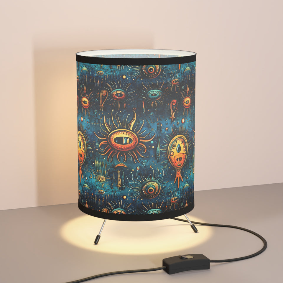 Tripod Lamp with High-Res Printed Shade, US\CA plug