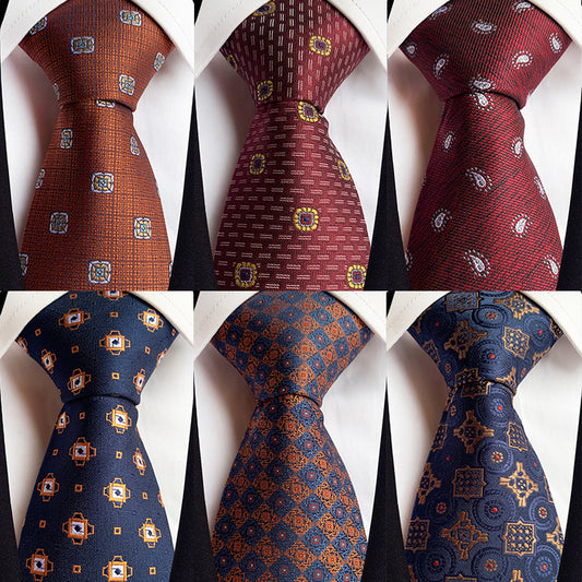 Corbata de traje con diseño floral de estilo retro para caballero