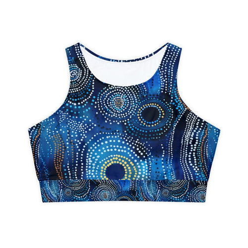 Fully Lined, Padded Sports Bra (AOP)