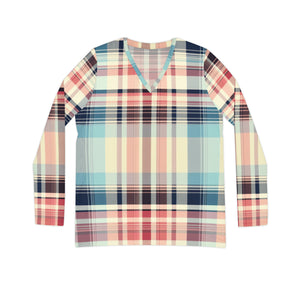Women's Long Sleeve V-neck Shirt (AOP)
