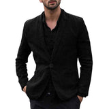 Solid Men's Cotton Thin Blazer