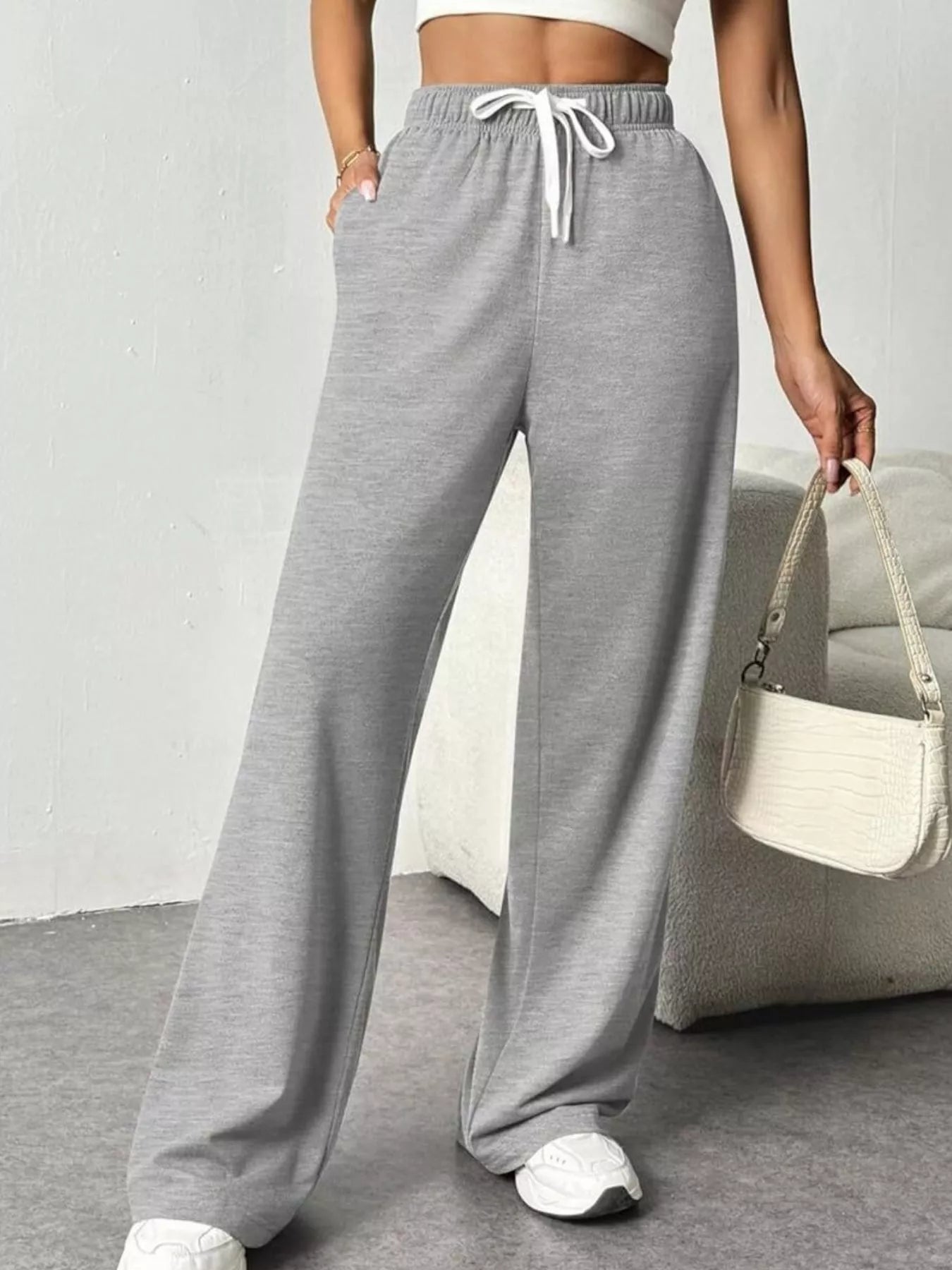 Shop Drawstring Wide Leg Pants - Women's Fashion | Akatonbo