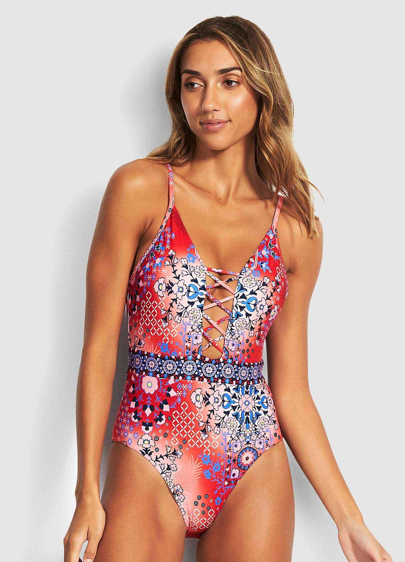 Cross-body  swim suits