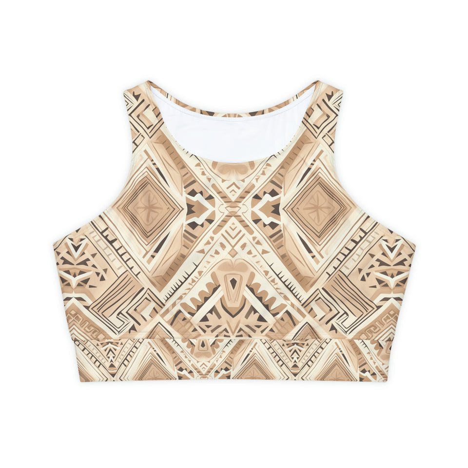 Fully Lined, Padded Sports Bra (AOP)