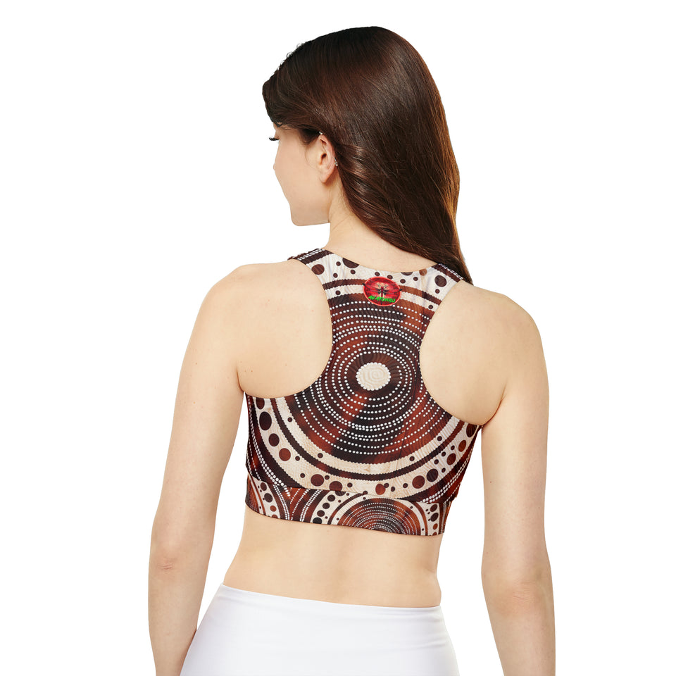 Fully Lined, Padded Sports Bra (AOP)