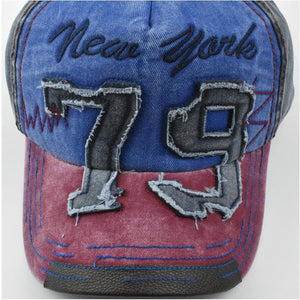Men's Washed Letter Embroidery Baseball Cap