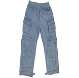 Multi-pocket Jeans Washed Overalls