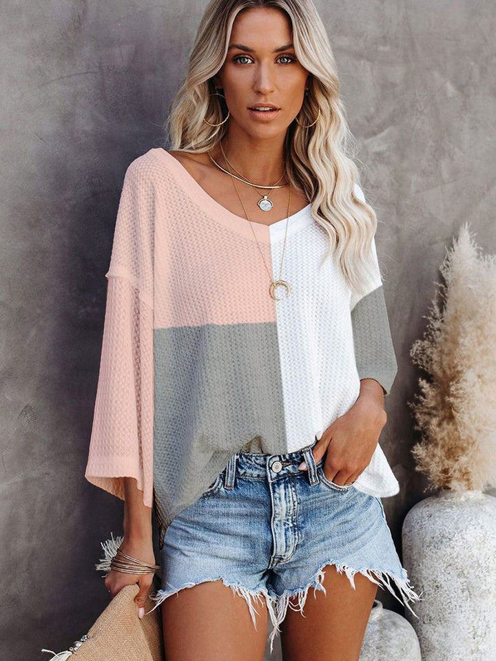 Autumn New Multi-color Long-sleeved Top