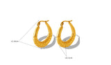 Unisex Style Geometric Refined Grace Titanium Steel Gold-plated U-shaped Wheat Earrings