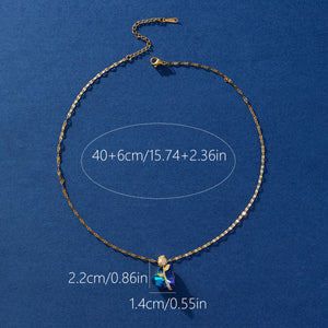 Women's Fashion Sapphire Heart Pendant Necklace