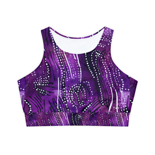 Fully Lined, Padded Sports Bra (AOP)