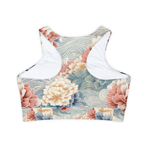Fully Lined, Padded Sports Bra (AOP)