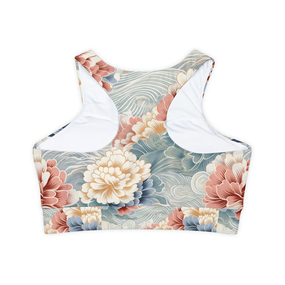 Fully Lined, Padded Sports Bra (AOP)