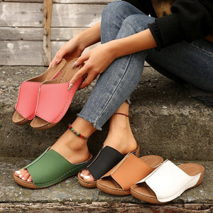 Summer Wedge Women's Slippers Plus Size Casual Fashion Simple Platform