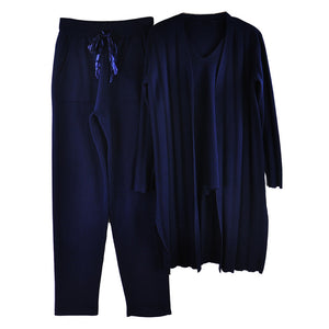 women fashion suits knitted three-piece set