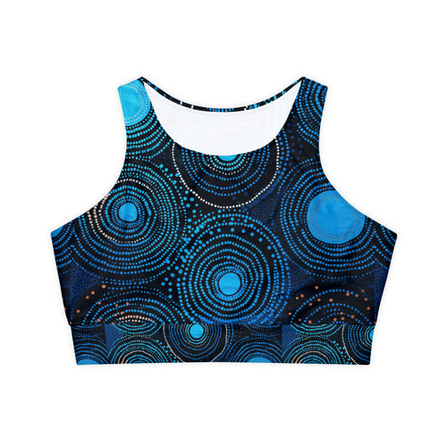 Fully Lined, Padded Sports Bra (AOP)