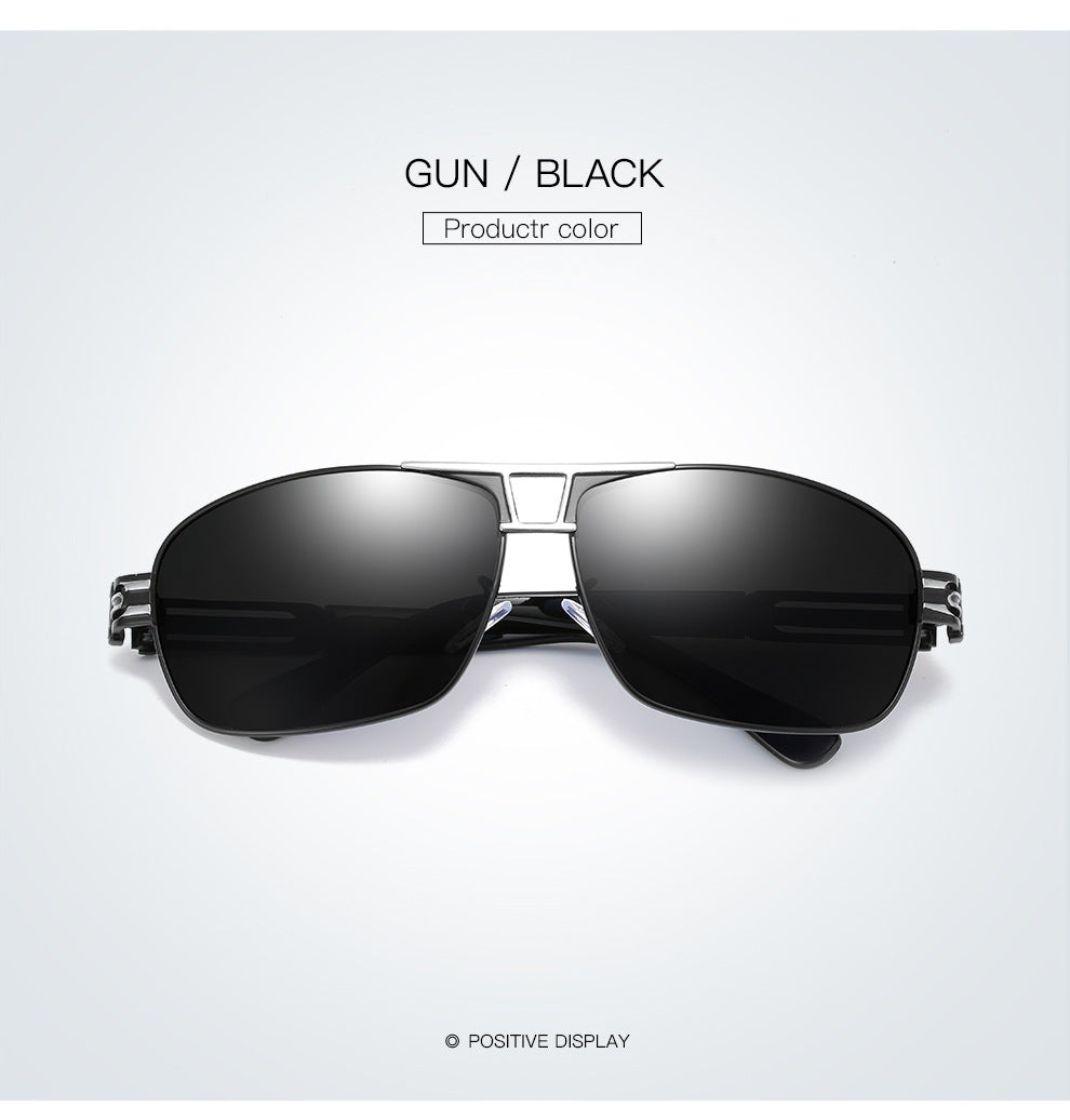 Men's Polarized Sunglasses Large Frame Square Sunglasses Driving Glasses Glasses For Riding Inner Blue Film XY204