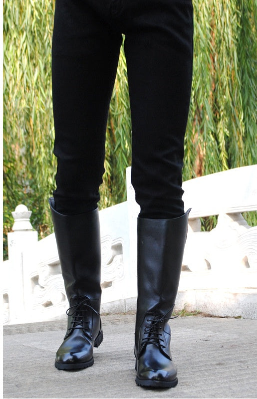 Horse Riding Boots For Women Men Waterproof Leather Long Boots Black Brown Knee High Boots