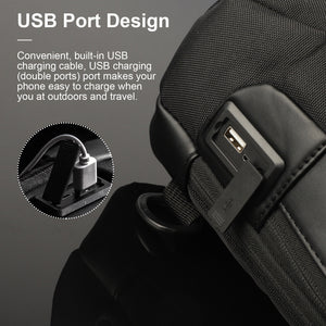 Men's Waterproof Oxford Multifunction Crossbody Bags Anti-theft Shoulder Bags Messenger Sling Chest Bag Pack For Male Sling Shoulder Crossbody Waterproof Anti-theft Chest Bag Backpack Pack USB