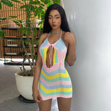 Sling  Back Woolen One-piece Skirt Suspenders