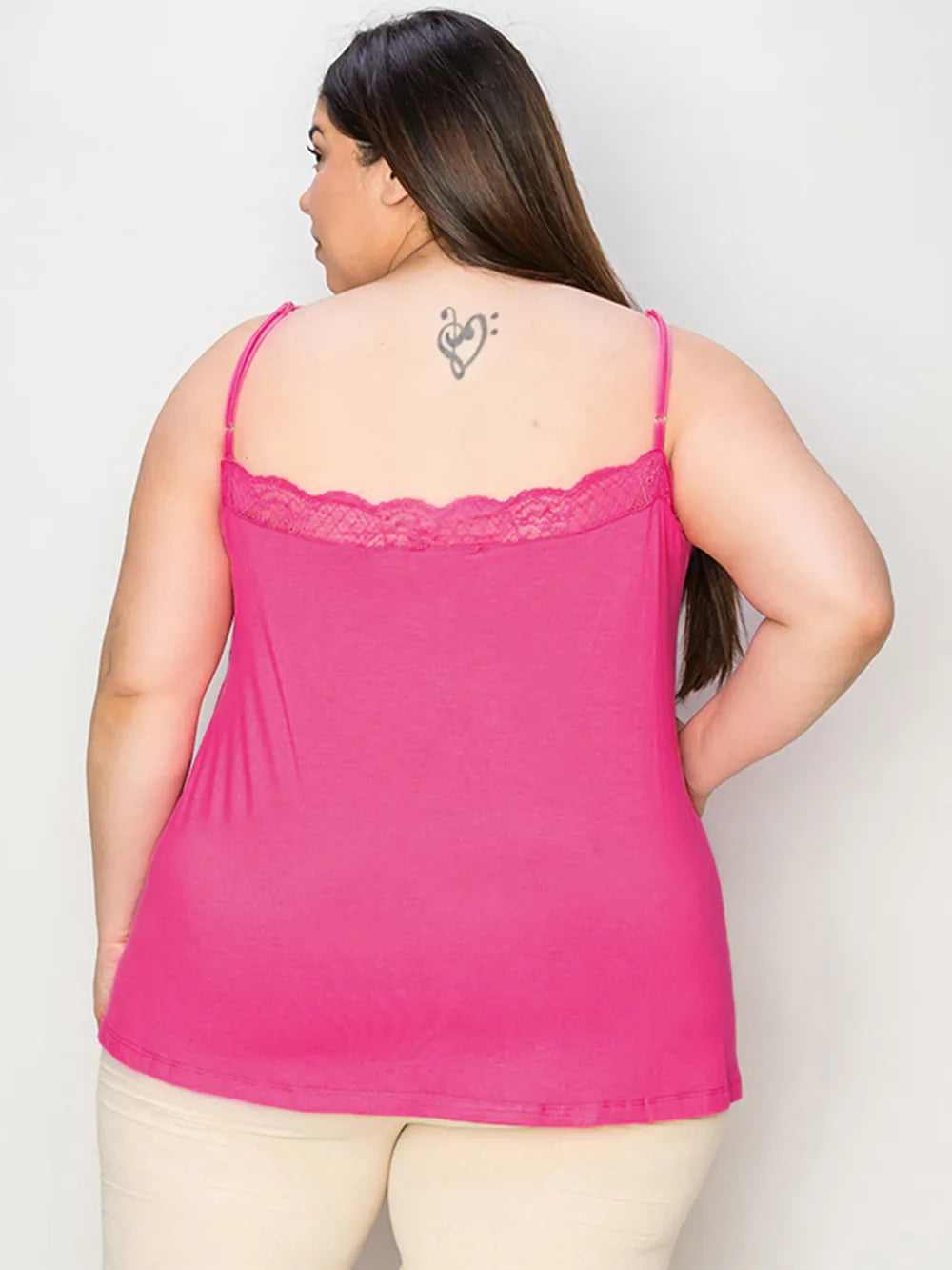 Shop Basic Bae Full Size Lace Trim V-Neck Cami - Women's Fashion | Akatonbo