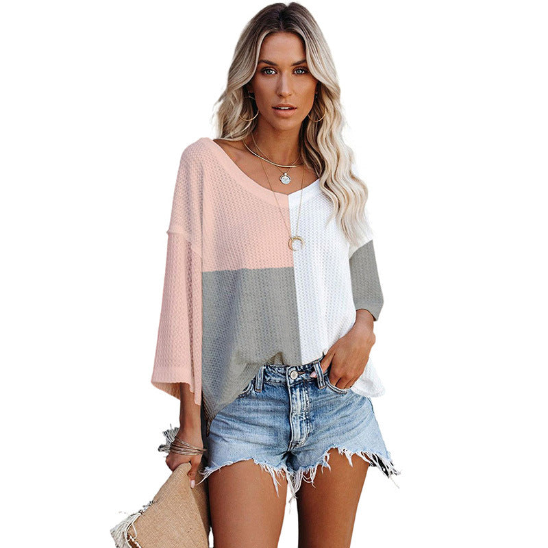Autumn New Multi-color Long-sleeved Top
