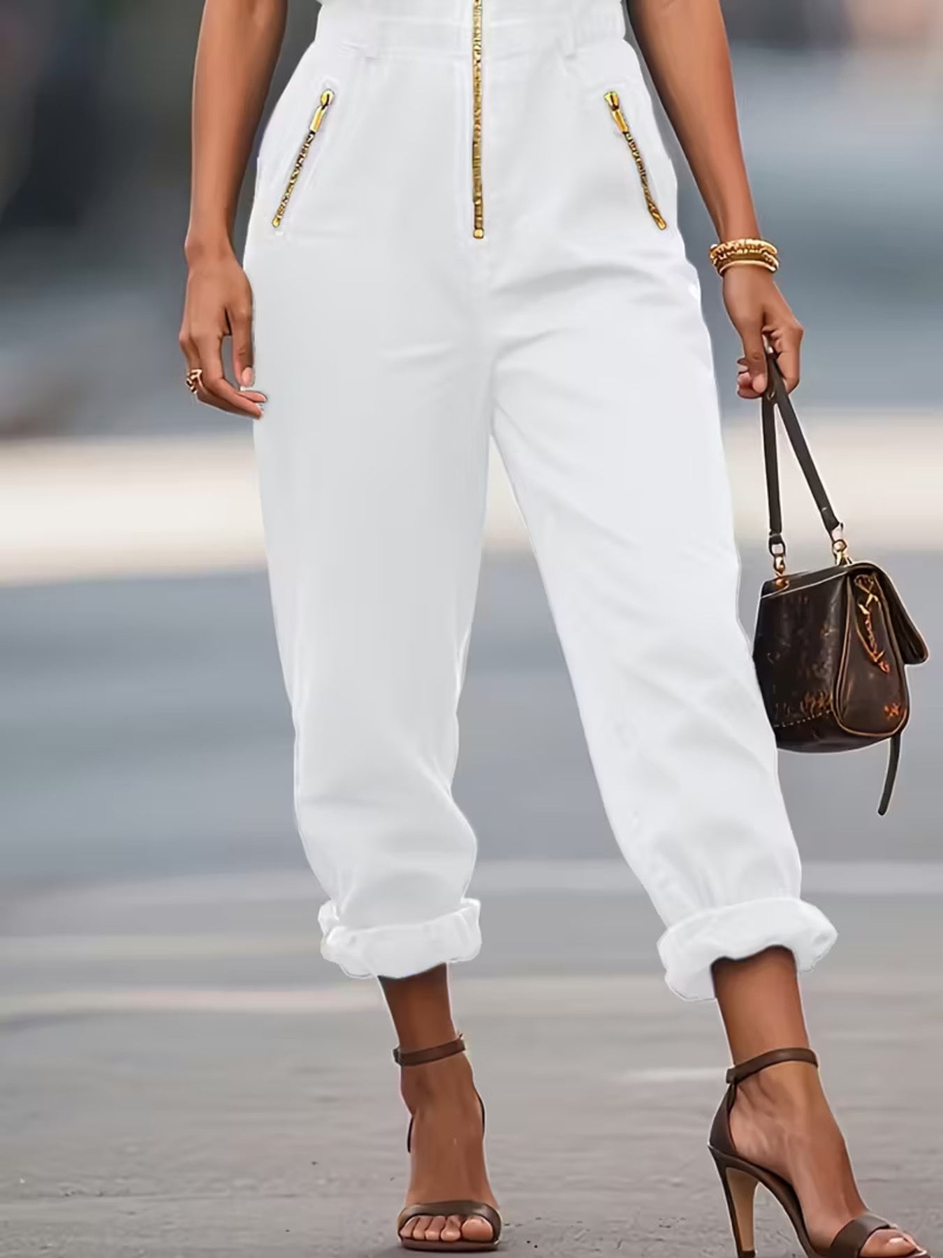 Shop Sleeveless Zip-Up Jumpsuit - Women's Fashion | Akatonbo