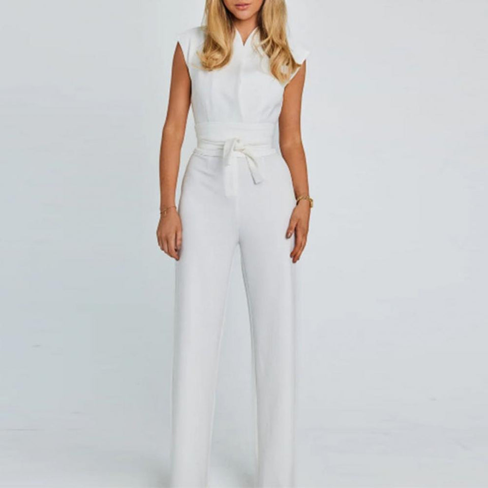 Fashionable Women's New Solid Wide Leg Jumpsuit