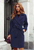 Women's Long Sleeve Woolen Coat