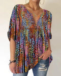 Women's Multicolor Pullover Top