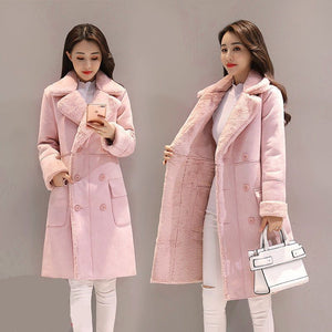 Lamb wool coat women